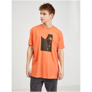 Oranžové pánské tričko Diesel obraz