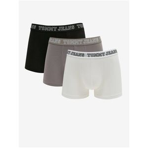 Sada tří pánských boxerek v černé, šedé a bílé barvě Tommy Hilfiger Underwear obraz