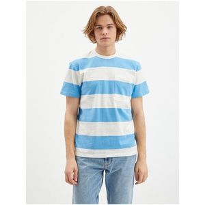 Bílo-modré pánské pruhované tričko Tom Tailor Denim obraz