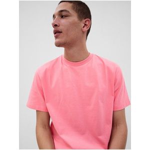 Růžové pánské basic tričko GAP obraz