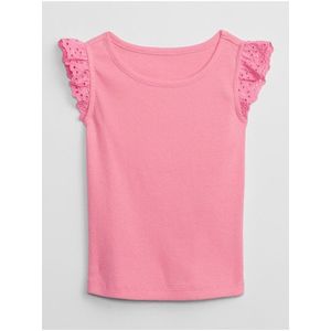 Růžové holčičí tričko s madeirou GAP obraz