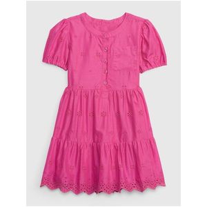 Tmavé růžové holčičí šaty s madeirou GAP obraz