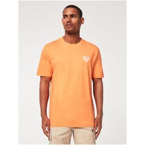 Oranžové pánské tričko s potiskem na zádech Oakley obraz