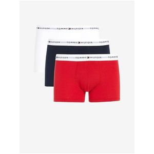 Sada tří pánských boxerek v černé, bílé a červené barvě barvě Tommy Hilfiger Underwear obraz