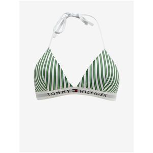 Bílo-zelený dámský pruhovaný vrchní díl plavek Tommy Hilfiger Underwear obraz