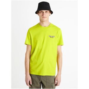 Neonově žluté pánské tričko Celio Dragon Ball Z obraz