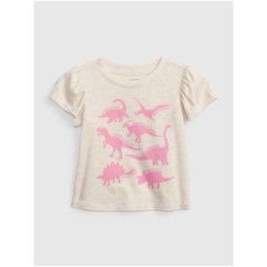 Růžovo-béžové holčičí tričko s potiskem GAP obraz