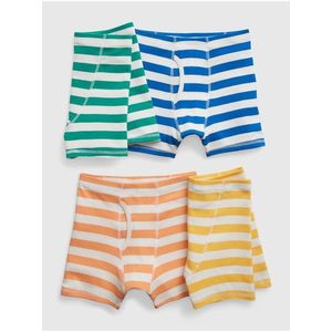 Sada čtyř klučičích pruhovaných boxerek v oranžové, žluté, zelené a modré barvě GAP obraz