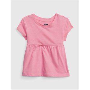 Růžové holčičí bavlněné tričko GAP obraz