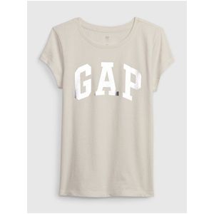 Béžové holčičí bavlněné tričko s logem GAP obraz