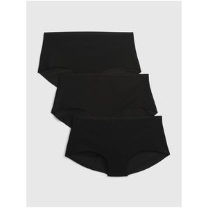 Sada tří dámských bezešvých kalhotek v černé barvě GAP obraz