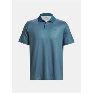 Modré vzorované sportovní polo tričko Under Armour UA Perf 3.0 Printed Polo obraz