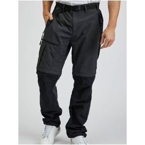 Černo-šedé pánské kalhoty s odepínací nohavicí SAM73 Walter obraz