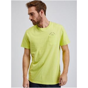 Žluté pánské bavlněné tričko s kapsičkou SAM73 Fenaklid obraz