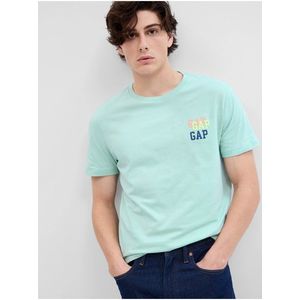 Tyrkysové pánské tričko s logem GAP obraz