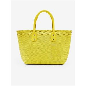 Žlutá dámská kabelka Desigual Basket Braided Zaire obraz