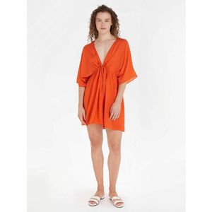Tommy Hilfiger Cover Up Short Dress SS Šaty Oranžová obraz