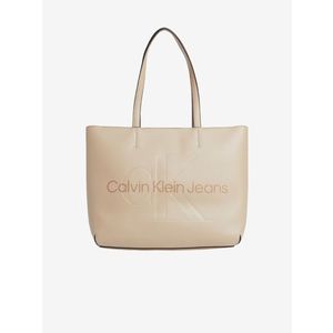 Calvin Klein Jeans Shopper taška Béžová obraz