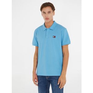 Tommy Jeans Badge Polo triko Modrá obraz