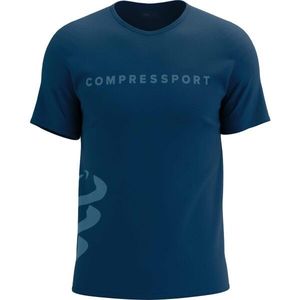 Compressport LOGO SS TSHIRT Pánské tréninkové triko, modrá, velikost obraz