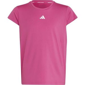 adidas 3-STRIPES TEE Dívčí tréninkové tričko, růžová, velikost obraz