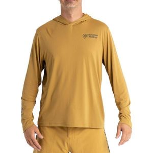 ADVENTER & FISHING UV HOODED Pánské funkční UV tričko, hnědá, velikost obraz