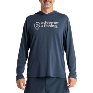 ADVENTER & FISHING UV HOODED Pánské funkční UV tričko, tmavě modrá, velikost obraz