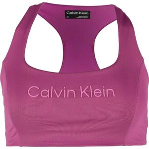 Calvin Klein ESSENTIALS PW MEDIUM SUPPORT SPORTS BRA Dámská sportovní podprsenka, růžová, velikost obraz