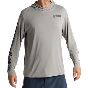 ADVENTER & FISHING UV HOODED Pánské funkční UV tričko, šedá, velikost obraz