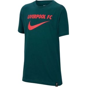 Nike LIVERPOOL FC SWOOSH Dětské tričko, tmavě zelená, velikost obraz