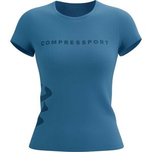 Compressport LOGO SS TSHIRT W Dámské tréninkové triko, modrá, velikost obraz