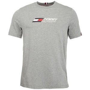 Tommy Hilfiger šedé pánské tričko SS Tee Logo - S obraz