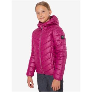 Tmavě růžová holčičí prošívaná zimní bunda s kapucí SAM 73 Hermiona obraz