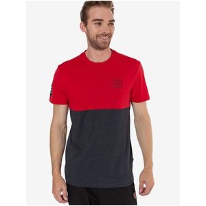 Šedo-červené pánské tričko SAM 73 obraz