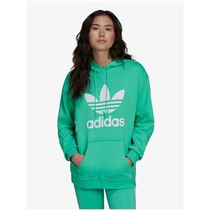 Zelená dámská vzorovaná mikina s kapucí adidas Originals obraz