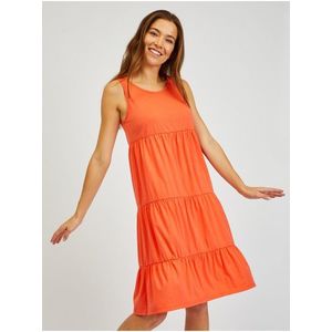 Oranžové dámské letní šaty s volánem SAM 73 Chantal obraz