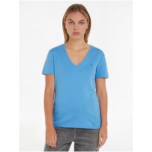 Modré dámské tričko Tommy Hilfiger obraz