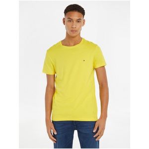 Žluté pánské basic tričko Tommy Hilfiger obraz