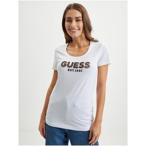 Bílé dámské tričko Guess obraz