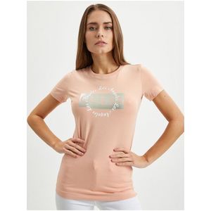 Meruňkové dámské tričko Guess obraz