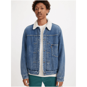 Modrá pánská džínová bunda Levi's® Type 1 Sherpa Trucker Fall Bre obraz