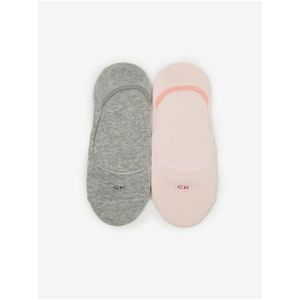 Sada dvou párů dámských ponožek v šedé a růžové barvě Calvin Klein Underwear obraz