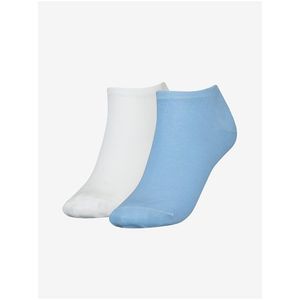 Sada dvou párů dámských ponožek v bílé a modré barvě Tommy Hilfiger Underwear obraz