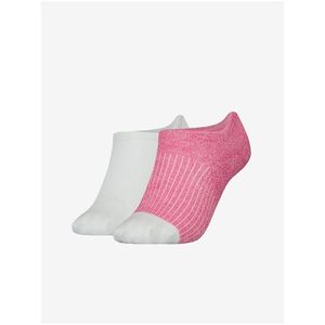 Sada dvou párů dámských ponožek v bílé a růžové barvě Tommy Hilfiger Underwear obraz