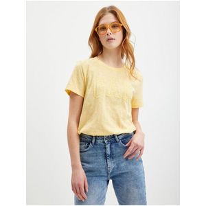 Žluté dámské bavlněné tričko s logem GAP obraz