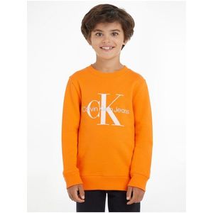 Oranžová klučičí mikina Calvin Klein Jeans obraz