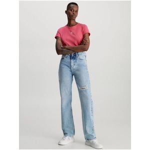 Tmavě růžové dámské tričko Calvin Klein Jeans obraz