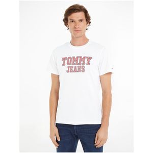 Bílé pánské tričko Tommy Jeans Essential obraz