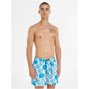 Modro-bílé pánské květované plavky Tommy Hilfiger Underwear obraz