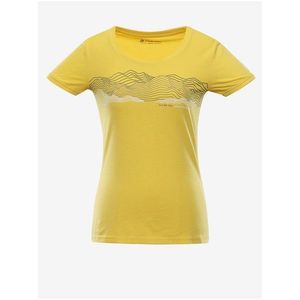 Dámské rychleschnoucí triko ALPINE PRO DAFOTA žlutá obraz